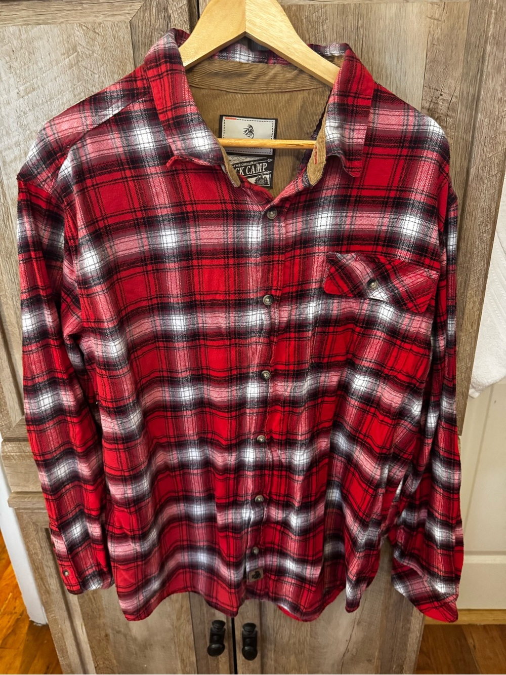 Legendary Whitetails Red Black White Plaid Button-Down Shirt